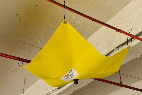 Eagle - Light-Duty, Square Leak Diverter Kit - 6' Long x 6' Wide x 20 mil Thick, Yellow - Exact Tooling