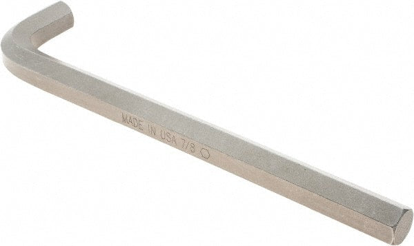 Paramount - 7/8" Hex, Long Arm, Hex Key - 12-45/64" OAL, Protanium High Torque Steel, Inch System of Measurement - Exact Tooling