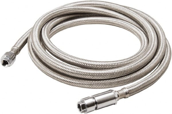B&K Mueller - 1/4" Compression Inlet, 1/4" Compression Outlet, Stainless Steel Icemaker Connector - Use with Ice Makers - Exact Tooling