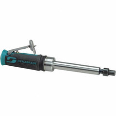Dynabrade - 1/4" Collet, Straight Handle, Air Extended Length Die Grinder - 25,000 RPM, Front Exhaust, 20 CFM, 0.4 hp, 90 psi, 1/4" Inlet - Exact Tooling