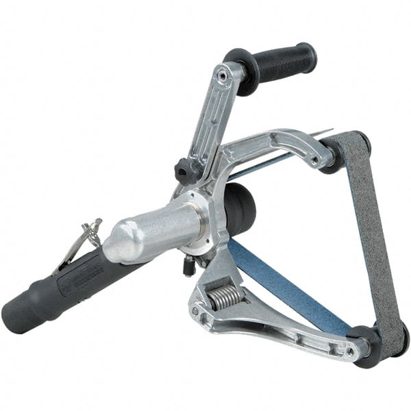 Dynabrade - 1-1/2 x 30", 3,400 RPM Air Belt Sander - 0.7 hp, 1/4 NPT Inlet, Rear Exhaust, 40 CFM - Exact Tooling