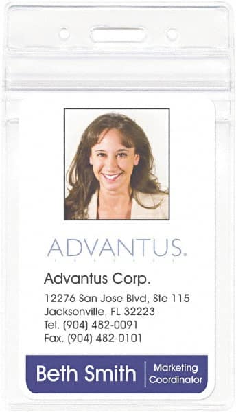 ADVANTUS - Clip-On Badge Holder - Clear - Exact Tooling