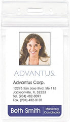ADVANTUS - Clip-On Badge Holder - Clear - Exact Tooling