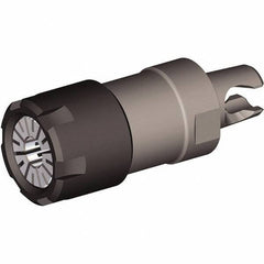 Kennametal - 0.02" to 13/32" Capacity, 40mm Projection, Modular Connection, ER16 Collet Chuck - 54.29mm OAL, 20mm Shank Diam - Exact Tooling