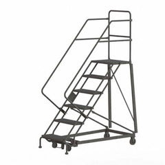 TRI-ARC - Rolling & Wall Mounted Ladders & Platforms Type: Stairway Slope Ladder Style: Rolling Safety Ladder - Exact Tooling