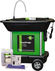 CRC - Free Standing Water-Based Mobile Parts Washer Kit - 25 Gal Max Operating Capacity, Plastic Tank, 42" Long x 48" Wide - Exact Tooling