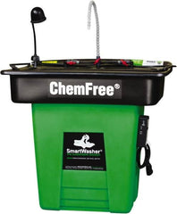 CRC - Free Standing Water-Based Parts Washer - 25 Gal Max Operating Capacity, Plastic Tank, 42" Long x 48" Wide - Exact Tooling