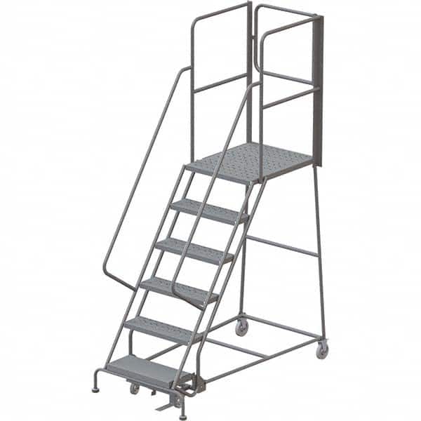 TRI-ARC - Rolling & Wall Mounted Ladders & Platforms Type: Rolling Warehouse Ladder Style: Rolling Platform Ladder - Exact Tooling