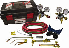 Detroit Torch - 6" Cutting Capacity, 1,470 BTU & CUFT, 1-3/4" Welding Capacity, Oxygen & Acetylene Torch Kit - Medium Duty Combination Torch & Tip Kit - Exact Tooling
