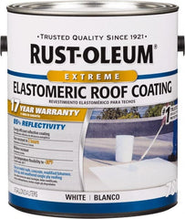 Rust-Oleum - 1 Gal Can White Elastomeric Roof Coating - 65 Sq Ft/Gal Coverage, Mildew Resistant, Long Term Durability & Weather Resistance - Exact Tooling