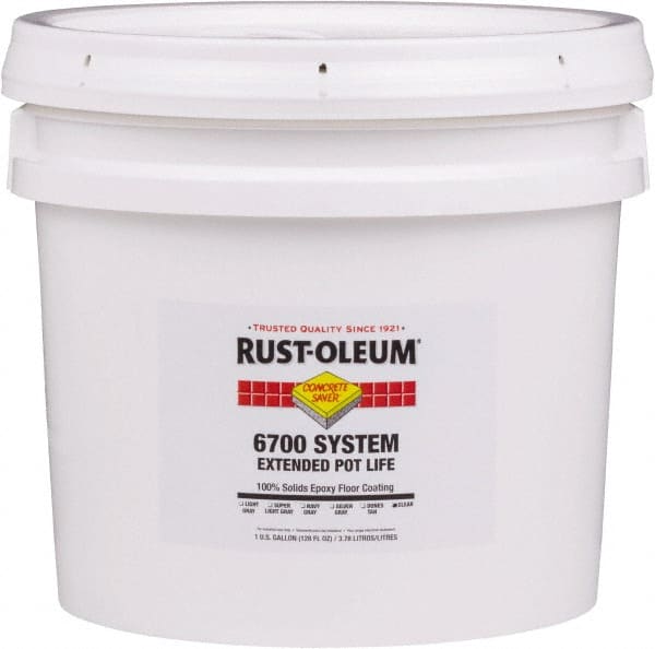 Rust-Oleum - 1 Gal Pail Clear Epoxy Floor Coating - 100 Sq Ft/Gal Coverage, <100 g/L g/L VOC Content, Low Odor & Low VOC - Exact Tooling