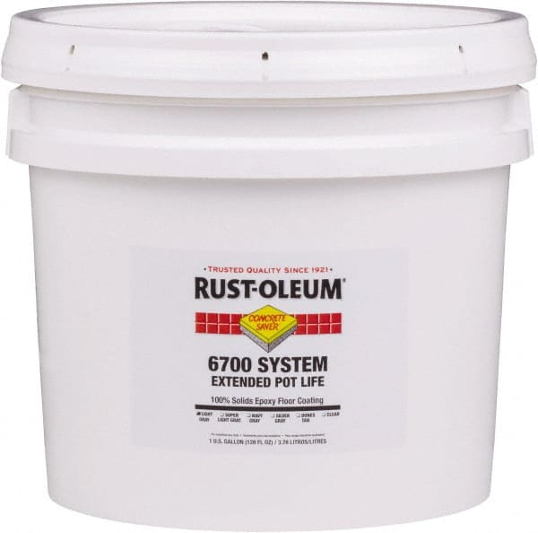 Rust-Oleum - 2 Gal Pail Dunes Tan Epoxy Floor Coating - 100 Sq Ft/Gal Coverage, <100 g/L g/L VOC Content, Low Odor & Low VOC - Exact Tooling
