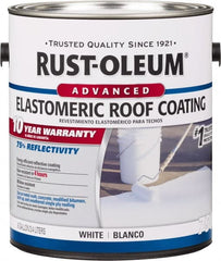 Rust-Oleum - 1 Gal Can White Elastomeric Roof Coating - 65 Sq Ft/Gal Coverage, Mildew Resistant, Long Term Durability & Weather Resistance - Exact Tooling