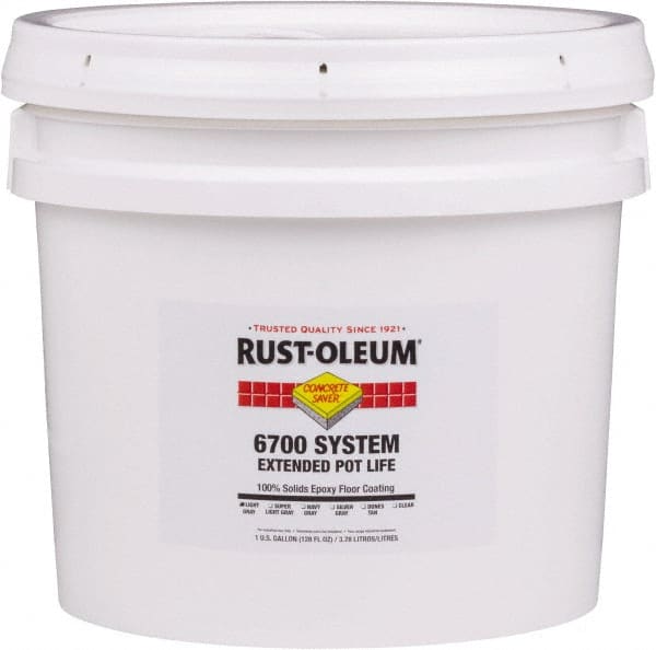 Rust-Oleum - 2 Gal Pail Clear Epoxy Floor Coating - 100 Sq Ft/Gal Coverage, <100 g/L g/L VOC Content, Low Odor & Low VOC - Exact Tooling