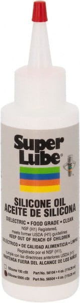 Synco Chemical - 4 oz Bottle Synthetic Machine Oil - -50 to 200°F, ISO 5000, 5000 cSt at 25°C, Food Grade - Exact Tooling