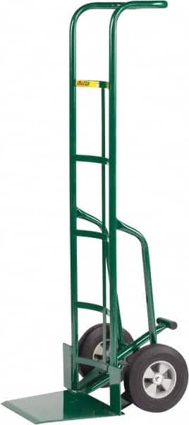 Little Giant - 800 Lb Capacity 60" OAH Hand Truck - Continuous Handle, Steel, Solid Rubber Wheels - Exact Tooling