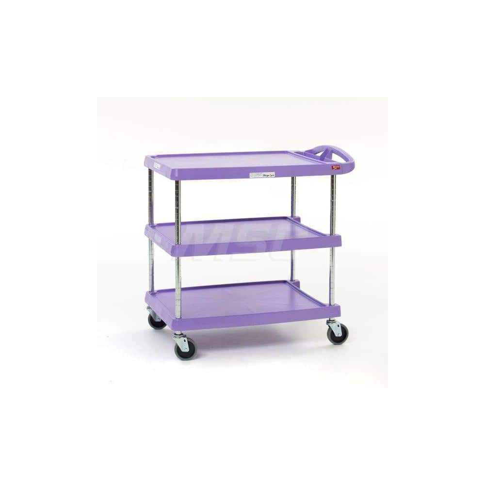 Metro - Carts; Type: Utility ; Load Capacity (Lb.): 400.000 ; Number of Shelves: 3 ; Width (Inch): 23-7/16 ; Length (Inch): 34-3/8 ; Height (Inch): 35-1/2 - Exact Tooling