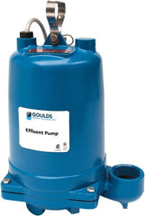 Goulds Pumps - 1/2 hp, 200 Amp Rating, 200 Volts, Single Speed Continuous Duty Operation, Effluent Pump - 3 Phase, Cast Iron Housing - Exact Tooling