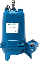 Goulds Pumps - 1/2 hp, 200 Amp Rating, 200 Volts, Single Speed Continuous Duty Operation, Sewage Pump - 3 Phase, Cast Iron Housing - Exact Tooling