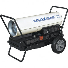 PRO-SOURCE - 10 to 125,000 BTU Rating, Multi-Fuel Forced Air Heater - 3,000 Sq Ft Max Heating Area, 10 Gal Capacity, Fuel with Kerosene, #1 Diesel & Jet A Fuel - Exact Tooling