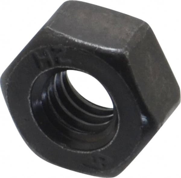 Value Collection - 5/16-18 UNC Steel Right Hand Heavy Hex Nut - 9/16" Across Flats, 19/64" High, Uncoated, 2B Class of Fit - Exact Tooling