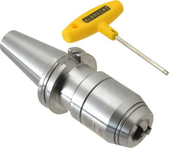 Albrecht - CAT40, 1/32 to 5/8" Capacity, Steel Integral Shank Drill Chuck - Keyed, Taper Shank, 1.97" Sleeve Diam, 3.9" Open Length - Exact Tooling