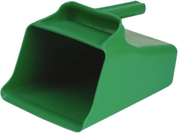 Remco - 128 oz Green Polypropylene Flat Bottom Scoop - 8.7" Wide x 6.7" Deep Bowl, 11" OAL - Exact Tooling