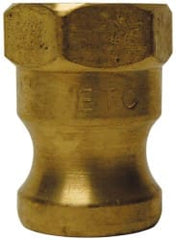 EVER-TITE Coupling Products - 1" Brass Cam & Groove Suction & Discharge Hose Male Adapter Female NPT Thread - Part A, 1" Thread, 350 Max psi - Exact Tooling