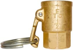 EVER-TITE Coupling Products - 1/2" Brass Cam & Groove Suction & Discharge Hose Female Coupler Female NPT Thread - Part D, 1/2" Thread, 350 Max psi - Exact Tooling