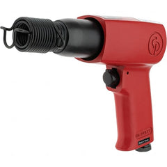Chicago Pneumatic - 3,000 BPM, 2.6 Inch Long Stroke, Pneumatic Chipping Hammer - 25 CFM Air Consumption, 1/4 NPT Inlet - Exact Tooling