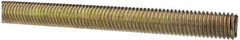 Value Collection - 1/2-13 UNC (Coarse), 3' Long, Alloy Steel Threaded Rod - Yellow Zinc-Plated Finish, Right Hand Thread - Exact Tooling