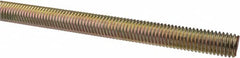 Value Collection - 1/2-13 UNC (Coarse), 6' Long, Alloy Steel Threaded Rod - Yellow Zinc-Plated Finish, Right Hand Thread - Exact Tooling