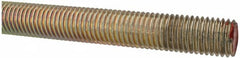 Value Collection - 3/4-10 UNC (Coarse), 6' Long, Alloy Steel Threaded Rod - Yellow Zinc-Plated Finish, Right Hand Thread - Exact Tooling