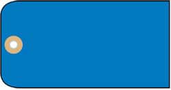 NMC - 1-7/8" High x 3-3/4" Long, Safety & Facility Blank Tag - 1 Side, Dark Blue Cardstock - Exact Tooling