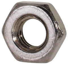 Value Collection - M3x0.50 Metric Coarse Stainless Steel Right Hand Hex Jam Nut - 5.5mm Across Flats, 1.8mm High, Uncoated - Exact Tooling