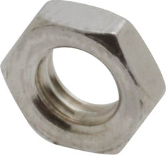 Value Collection - M5x0.80 Metric Coarse Stainless Steel Right Hand Hex Jam Nut - 8mm Across Flats, 2.7mm High, Uncoated - Exact Tooling
