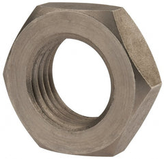 Value Collection - M27x3.00 Metric Coarse Stainless Steel Right Hand Hex Jam Nut - 41mm Across Flats, 13.5mm High, Uncoated - Exact Tooling
