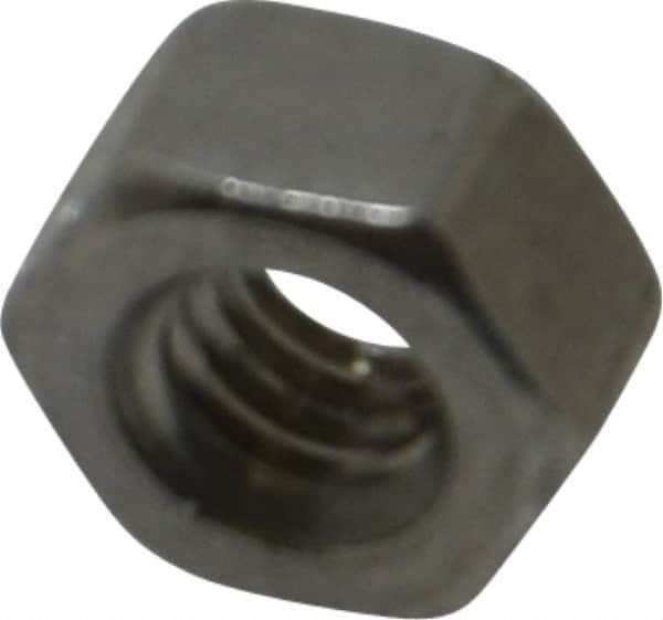 Value Collection - M4x0.70 Metric Coarse Stainless Steel Right Hand Heavy Hex Nut - 7mm Across Flats, 4mm High, Uncoated - Exact Tooling