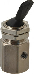 Specialty Mfr - 10-32 Non Exhaust Toggle Valve - 0.1 CV Rate, 150 Max psi, Detented Actuator - Exact Tooling