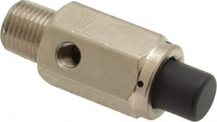 Specialty Mfr - 1/8M Non Exhaust Push Button Valve - 0.15 CV Rate, 150 Max psi, Normally Closed Actuator - Exact Tooling