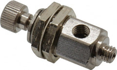 Specialty Mfr - 10-32 Male x Female Mini Needle Valve - 0.1 CV Rate, 150 Max psi, 5-Turn Adjustment - Standard - Exact Tooling