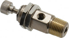 Specialty Mfr - 1/8" M x 10-32 F Mini Needle Valve - 0.1 CV Rate, 150 Max psi, 5-Turn Adjustment - Standard - Exact Tooling
