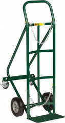 Little Giant - 800 Lb Capacity 40" OAH Cylinder Hand Truck - 8 x 14" Base Plate, Continuous Handle, Steel, Solid Rubber Wheels - Exact Tooling