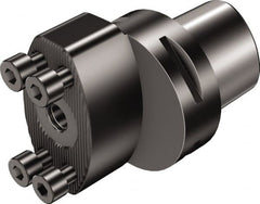 Sandvik Coromant - 63mm Bore Diam, 63mm Body Diam x 50mm Body Length, Boring Bar Holder & Adapter - 2.04" Screw Thread Lock, 50mm Bore Depth, Internal Coolant - Exact Tooling