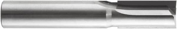 RobbJack - 1/2" Diam, 1/2" Shank Diam, 1" Length of Cut, 2 Flute Square End Straight Router Bit - 3" Overall Length, Right Hand Cut, Solid Carbide - Exact Tooling