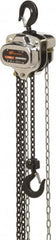 Ingersoll-Rand - 1,100 Lb Lifting Capacity, 10' Lift Height, Hand Hoist - Made from Chain, 25' Overhaul to Lift 1', 1 Chain - Exact Tooling