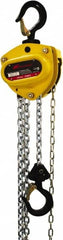 Ingersoll-Rand - 11,000 Lb Lifting Capacity, 15' Lift Height, Hand Hoist - Made from Chain, 123' Overhaul to Lift 1', 2 Chains - Exact Tooling