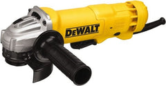 DeWALT - 4-1/2" Wheel Diam, 11,000 RPM, Corded Angle & Disc Grinder - 5/8-11 Spindle, 120 Volts, 11 Amps - Exact Tooling