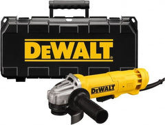 DeWALT - 4-1/2" Wheel Diam, 11,000 RPM, Corded Angle & Disc Grinder - 5/8-11 Spindle, 120 Volts, 11 Amps - Exact Tooling