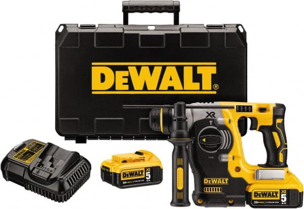 DeWALT - 20 Volt 1" SDS Chuck Cordless Rotary Hammer - 0 to 4,500 BPM, 0 to 1,200 RPM, Reversible - Exact Tooling